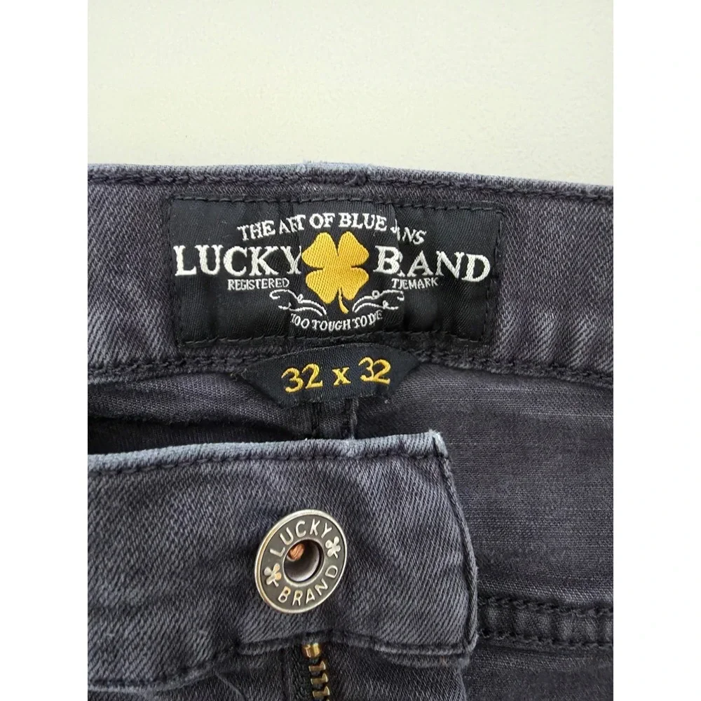 Lucky Brand Jeans Mens 32 X 32 Charcoal Gray‎ 410 Athletic Fit Stretch Waist - Picture 12 of 16